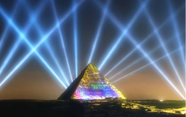 Captivating Sound and Light Show at the Giza Pyramids